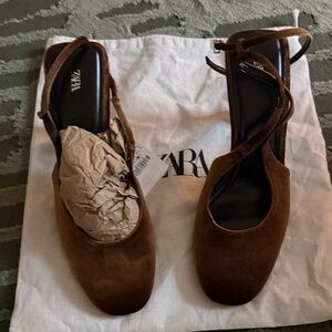 Zara Women's Elegant Brown Heels